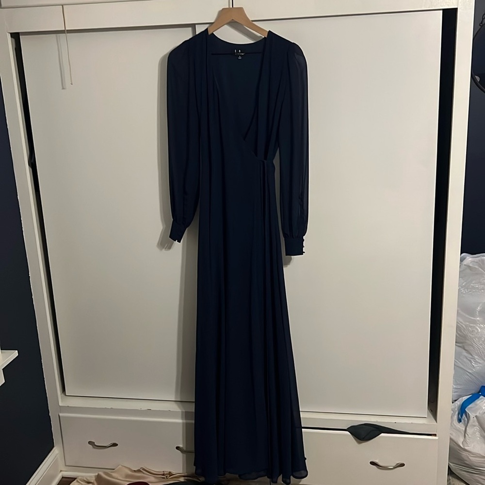 Long sleeve wrap dress